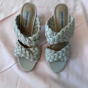 Steve Madden Women's Braided Slide Sandals in Off White Size 8M
